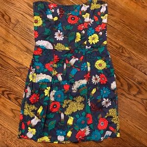 French Connection floral print strapless dress